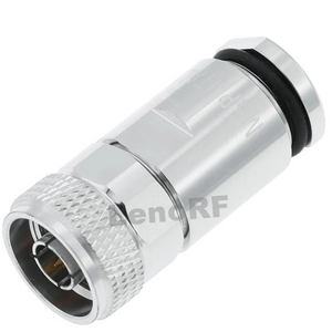 N Connectors Plug Clamping Straight For Flex10 Cable