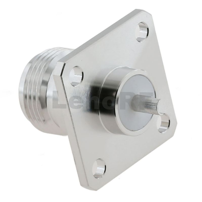 Reliable Type-N Female Connector Straight 4-Hole Flange Mounted For PCB Microstrip