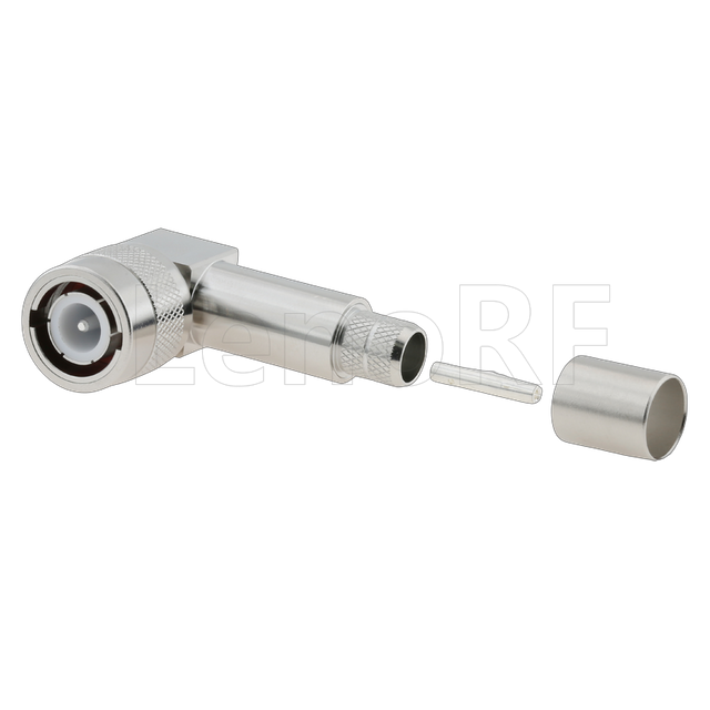 C Connector Male Right Angle Crimping For RG214 Cable