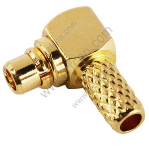 MMCX Connector Male Right Angle Crimp For RG316 Cable