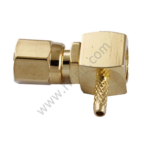 SMC Female Right Angle Crimp For RG178 RF Connector