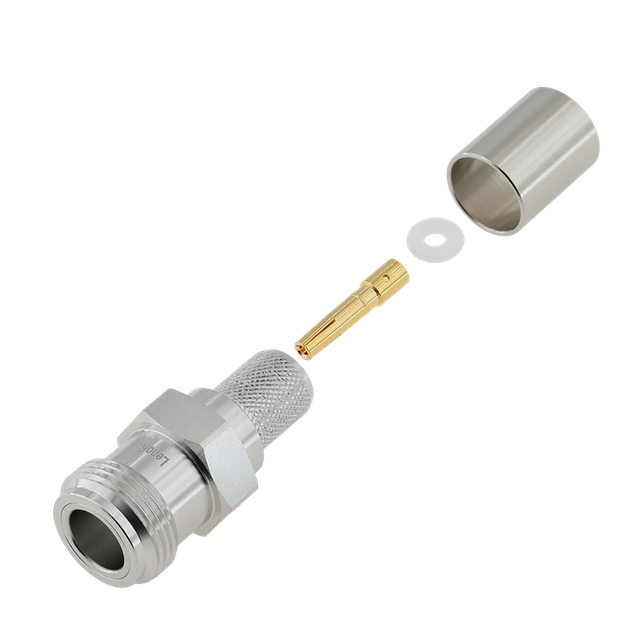 Type-N Female Connector Straight Crimping For RG8 Cable 