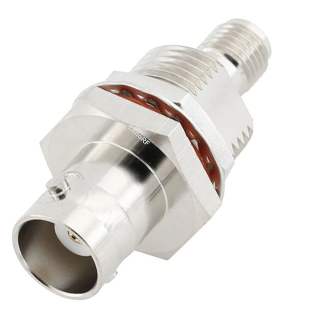 SMA Jack to BNC Jack Bulkhead Straight Adapter 50 Ohm 