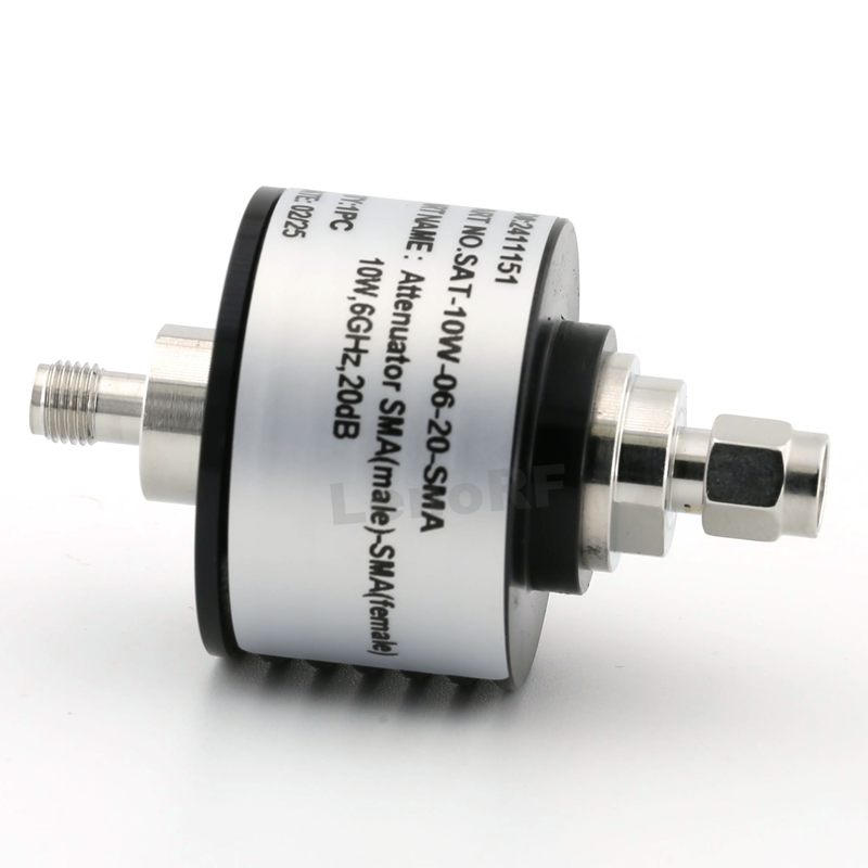 50 Ohm RF Coaxial Attenuator, DC–6 GHz, SMA Male To Female, 10W