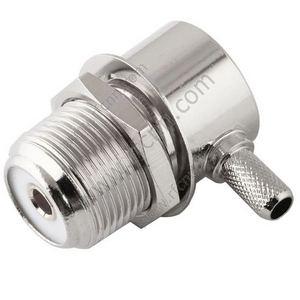 UHF Female Crimp Right Angle For RG58 Cable