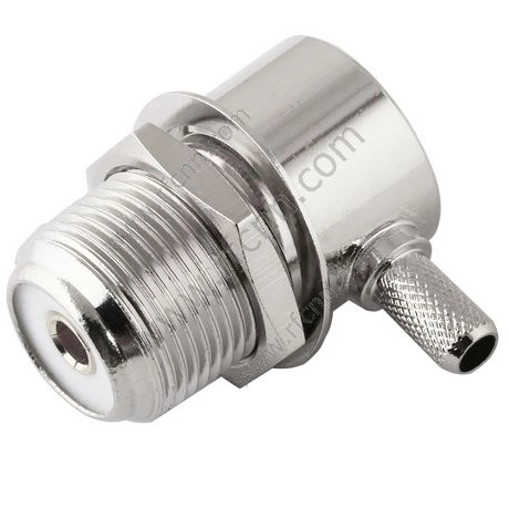 UHF Female Crimp Right Angle For RG58 Cable