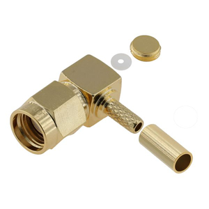 RP-SMA Male Connector Bulkhead Right Angle Crimping For RG316 Cable