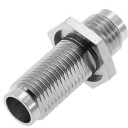 2.4 mm Jack To Jack Bulkhead Adapter 50 OHM Straight Stainless Steel 
