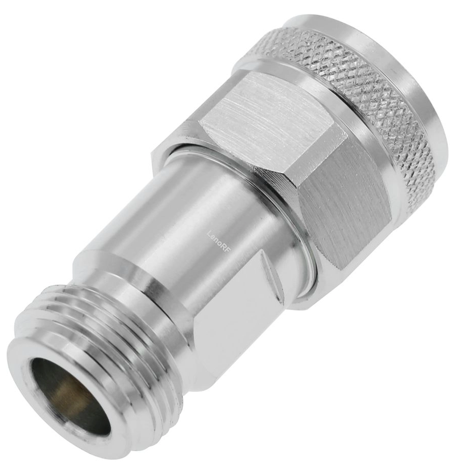N Plug To Jack Straight Brass Body Adapter 