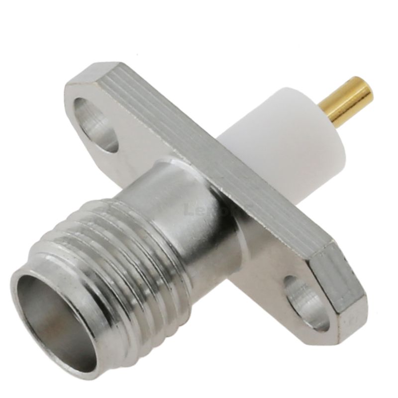 SMA Connectors Jack Flange Solder Tri-metal Plated Brass Body For Microstrip