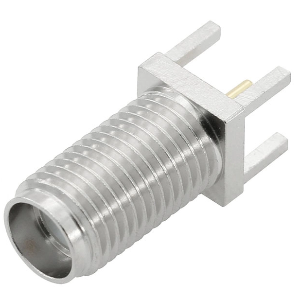 SMA Jack Connector Straight For PCB Through Hole - Nickel Plating