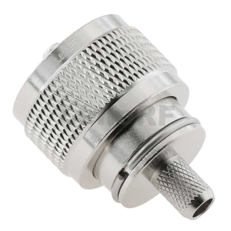 Rugged UHF Plug Crimping Straight For RG58 Cable Brass Nickel Plated For Satellite