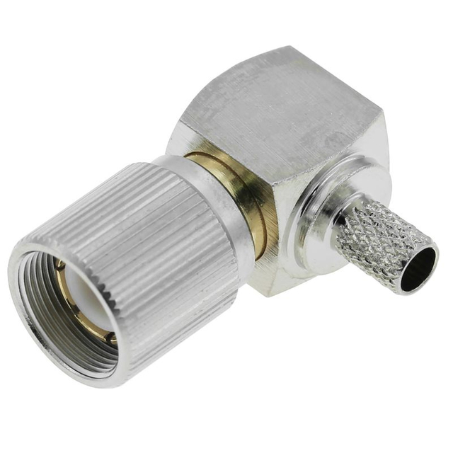 1.6/5.6 Connector Plug Right Angle Crimp For ST212 Coaxial Cable
