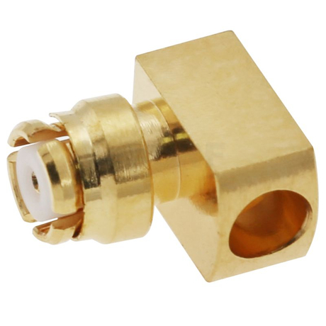 SMP Jack Connector Right Angle Solder Type for UT085 086 RG405 Coaxial Cable | High-Frequency RF Applications