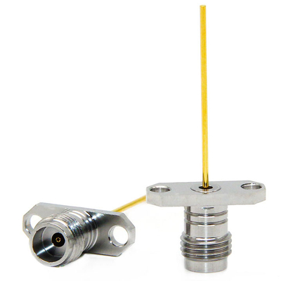 1.85mm Female Jack Flange 2-Hole Straight RF Connector for
