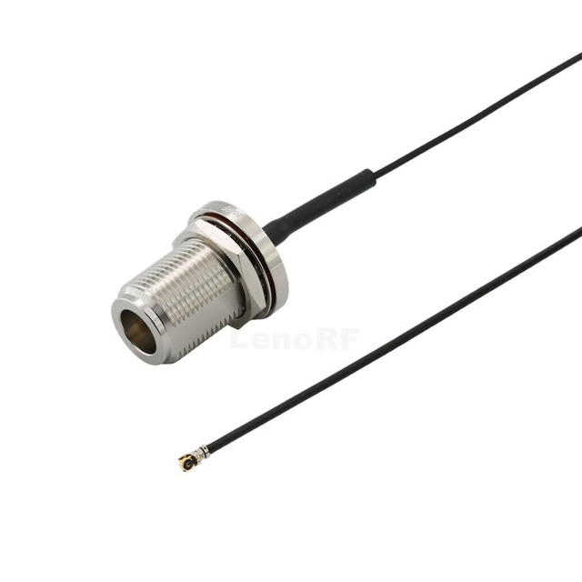 Type-N Female Bulkhead To IPEXI For 1.37mm Coaxial Cable