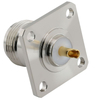 Type-N Female Connector Flange For Microstrip,Brass Body Low Loss