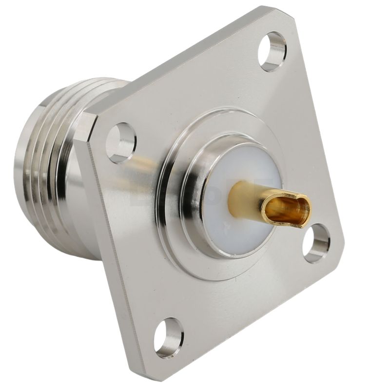 Type-N Female Connector Flange For Microstrip,Brass Body Low Loss