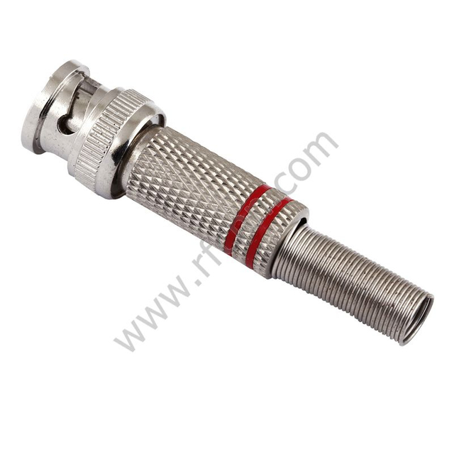 BNC Connectors Male Spring Screw Straight For RG58 Cable