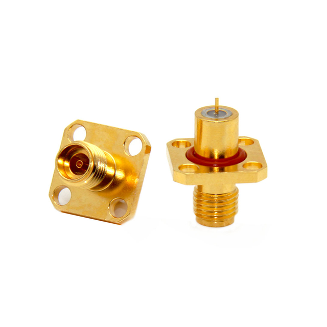 2.92mm Jack Connector Straight Square Flange Mount Solder For Microstrip