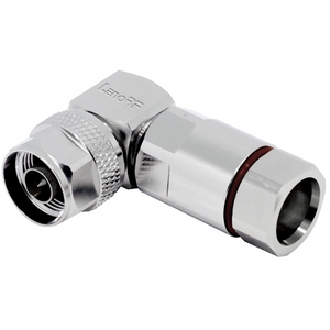 N Plug Connector Right Angle Clamp For 1/2" Super Flexible Cable