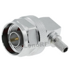 N Connectors Plug Right Angle Crimping For RG142 Cable