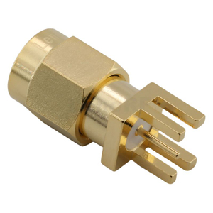SMA Connectors Male Solder Straight For PCB Edge Mount