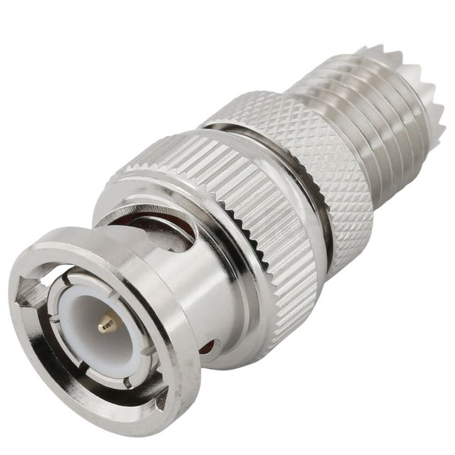 BNC Male To MINI-UHF Female RF Adapter Brass Tri-metal Plated