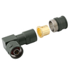 Type-N Connector Plug Soldering Straight For FE56 Coaxial Cable,Stainless Steel Body,Green Powder Painting