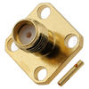 SMA Connector Female 4-hole Flange Solder For 141 Cable 