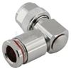 N Connectors Plug Clamping Right Angle For RG214 Coaxial Cable