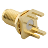 SMA Connectors Jack Bulkhead Straight For PCB Edge Mount, Gold Plating