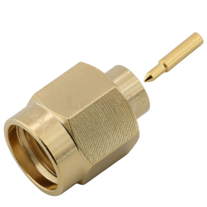 SMA Plug Connector Straight Crimping For .141 RG402 Cable, 18 GHz High Frequency Connector