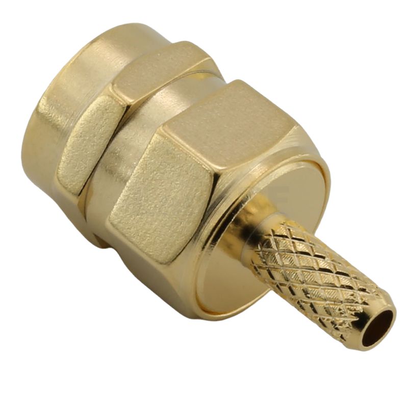 SMA Connectors Male Crimp Straight For RG316 Cable Fix Nut