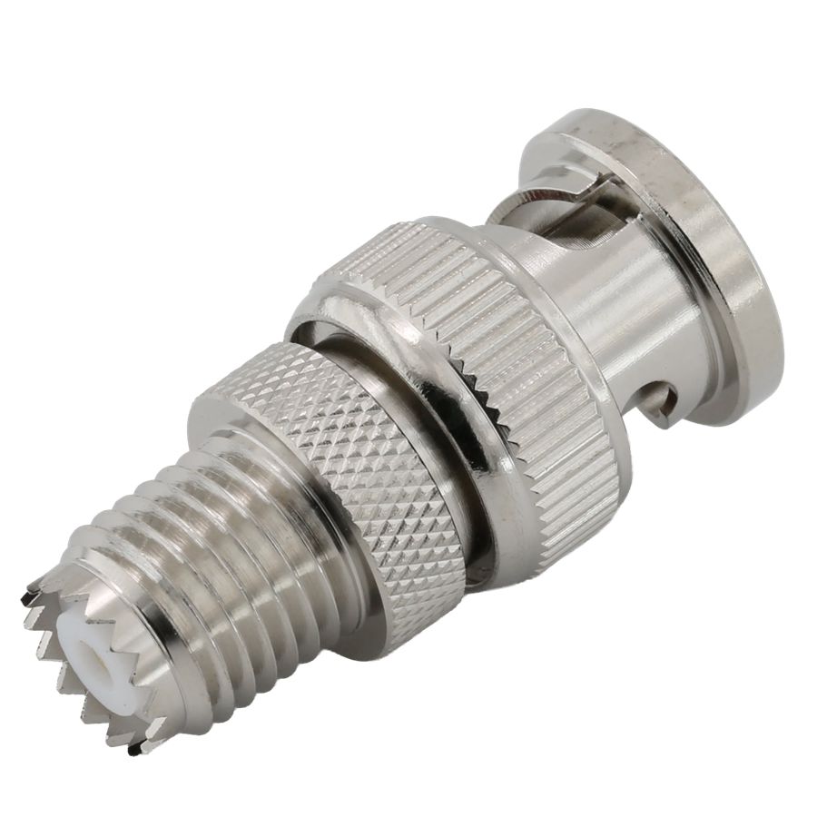BNC Male To MINI-UHF Female RF Adapter Brass Tri-metal Plated
