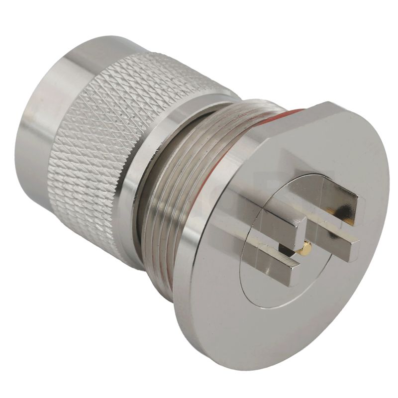 Type-N Connector Male Soldering Edge Mount For PCB,Brass Nickel Plated