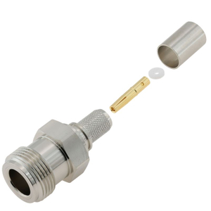 Type-N Female Connector Straight Crimping For LMR300 Cable 