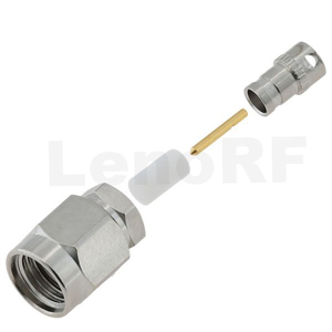 SMA Plug Solder Straight For Semi-Rigid, Semi-Flexible RG405 Cable - Anti Torque