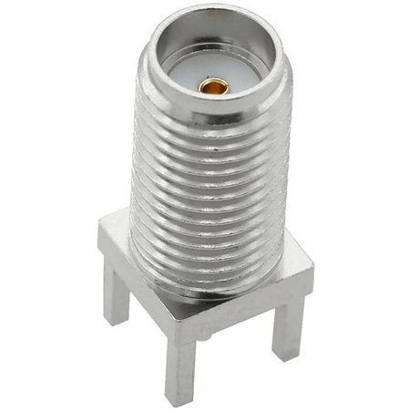 SMA Jack Connector Straight For PCB Through Hole - Nickel Plating