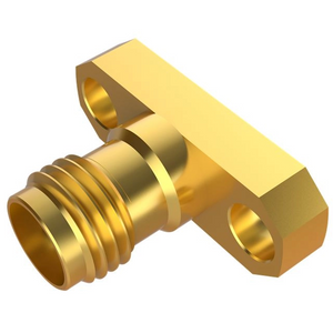 High Return Loss SMA Connectors Jack Soldering 2-Hole Flange For Microstrip