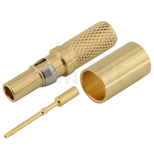 DIN41626 1.0/2.3 Connector Jack Straight Crimping For H155 Coaxial Cable