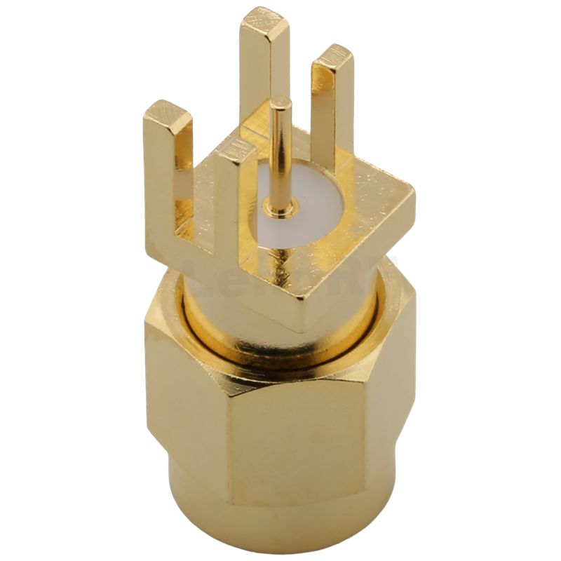 SMA Connectors Male Solder Straight For PCB Edge Mount