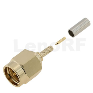 SMA Plug Connector Straight Crimping For RG178 Cable
