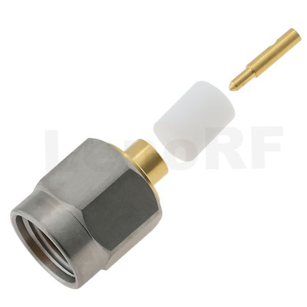 SMA Plug Stainless Steel Connector Solder Straight For RG405 Cable 