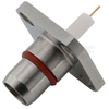 BMA Plug Connector Right Angle Solder 4-hole Flange For Microstrip,Stainless Steel Body