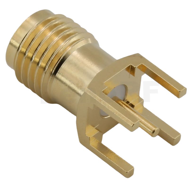 SMA Connector Female Straight For PCB Through Hole,Gold plated