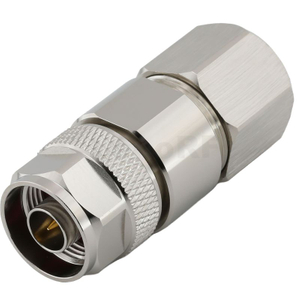 Type-N Connectors Plug Clamping Straight Brass Tri-Metal Plating For LMR600 Cable 