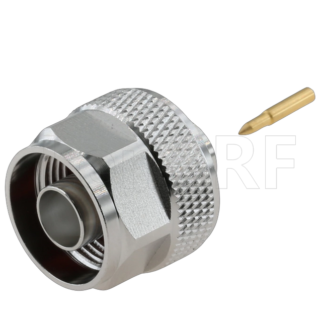 N Connectors Male Solder Straight For .141 Semi-Flexible Cable