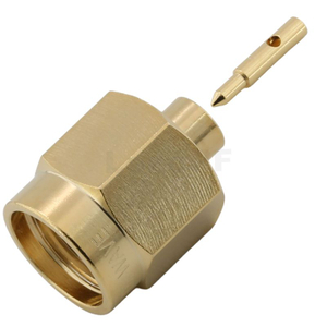 SMA Plug Connector Straight Crimping For 086 RG405 Cable, 18 GHz High Frequency Connector