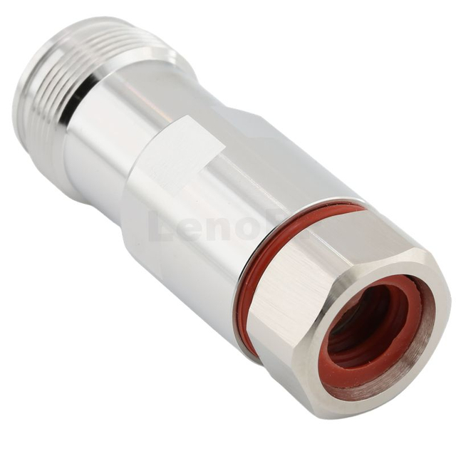 4.3/10 Connector Female Clamping Straight For 1/2'' Superflex Cable, Tri-metal Plated Body For Telecommunication